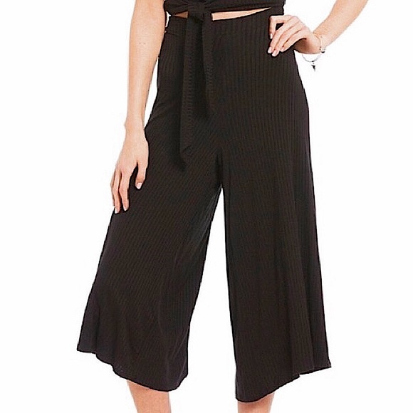 Lightly Ribbed GB Culotte Pants - Picture 4 of 16